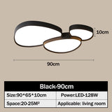 Modren LED Ceiling Lamps Living Dining Room Study Bedroom Nordic Minimalist Acrylic Black White Home Decor Lustre Lights Fixture
