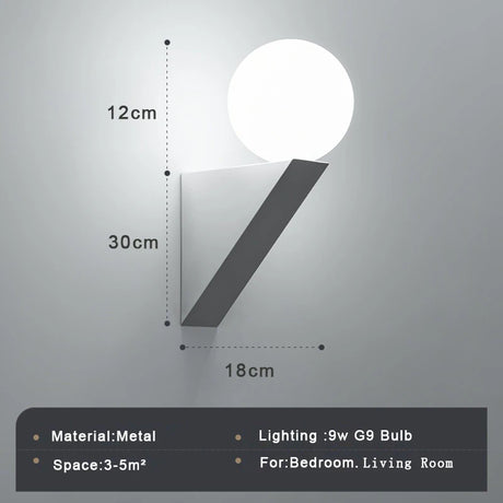 Minimalist LED Wall Lamps for Aisle Bedroom with G9 9w Bulb Indoor Bedside Wall Lighting Fixtures Décor's for Home Wall Sconce