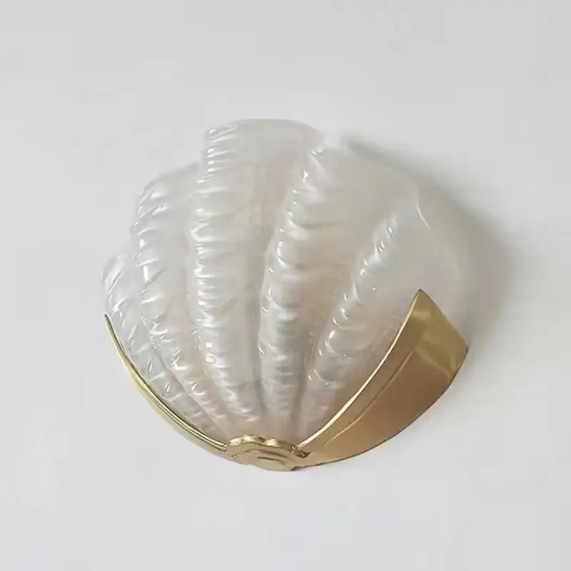 Shell Creative Glass Decoration French Retro Wall Light Luxury Living Room Bedroom Entrances Corridor Mirror Led Light
