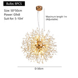 French Dandelion Ceiling Chandelier Luxury Modern Pendant Lamp for Living Room Kitchen Children's Room Decorative Lighting