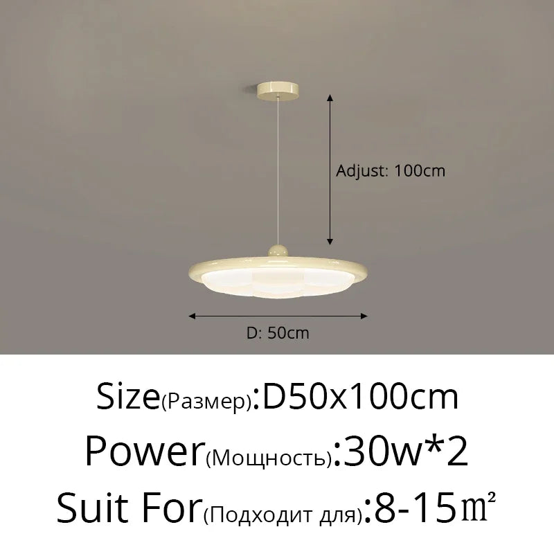 2025 Modern Led Living Room Ceiling Lamps Simple Cream Style Ceiling Lights Atmospheric Home Indoor Lighting Whole House Fixture