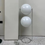 Nordic Designer Acrylic Ball Floor Lamp Electroplated Chrome Living Room Corner Atmosphere Reading Light LED Standing Lighting