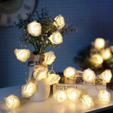 Novelty 24 LED Rose Flower Tree Lights USB Table Lamp Fairy Night Lamp Home Party Christmas Wedding Bedroom Decoration Gift