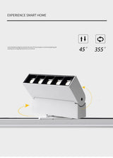 LED Track Light Spotlight Grille Light Surface-mounted Ceiling Light Black White 10W20W Dimmable Commercial Home Indoor Lighting
