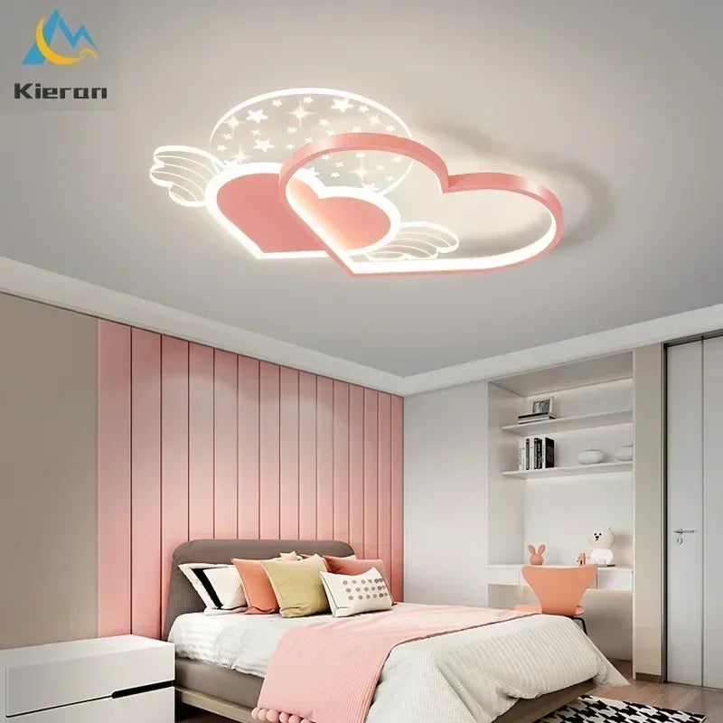 Modern Minimalism Love LED Ceiling Lamp Bedroom Study Restaurant Ceiling Light Living Room Decor High-light Acrylic Ceiling Lamp