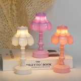 Pagoda Bud Button Battery LED Table Lamps Desk Night For Bedroom Dining Night Light Simple Flower Modern Decoration