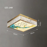 2025 Modern New Enamel Color Chandiler Lustre Crystal Glass Ceiling Light Luxury LED Ring Villa Decor Bedroom Living Dining Room