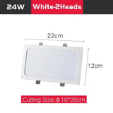 Ultra-Thin Square LED Recessed Downlight - 9W 12W 24W Ceiling Grille Panel