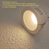 IP65 Waterproof Embedded CRI98 Dimmable Spotlight AC110-220V Bathroom Kitchen 7W10W15W20W24W30W Ceiling Downlight LED Anti Glare