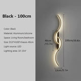 Modern Minimalist LED Long-Strip Wall Light Fixture - Linear Up & Down Wall Sconce Lamp for TV Background, Living Room & Bedroom Bedside