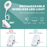 LED High Quality Book Light USB Rechargeable Eye Protect Reading Lamp Portable Desk Lamp Reading Light Clip Table Desk Lamp