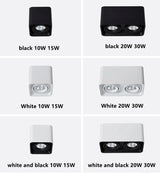 Square Surface Mounted Dimmable Super bright LED Downlights 10W 15W 20W 30W AC110-220V COB LED Ceiling Lamp Spot Lights LED Lamp