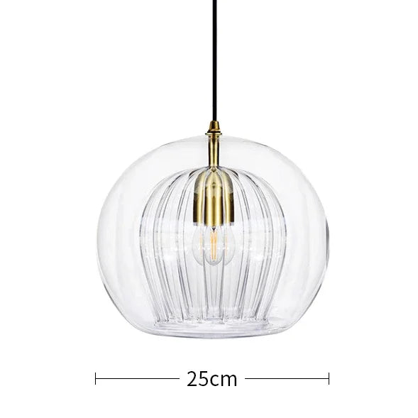 Nordic Modern Glass Pendant Lamp - Minimalist Kitchen Island Hanging Light