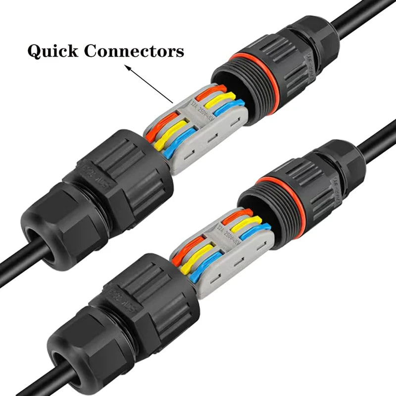 New 2/1PC IP68 Waterproof Joint Wire Quick Connection Connector 2/3 Pin Solder Less LED Lamp Wiring Outdoor Rainproof Terminal