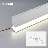 Free Ceiling LED Aluminum Profile Invisible Frameless Gypsum Channel Top Corner Line Lamp Waistline Wall Washer Backlight Light