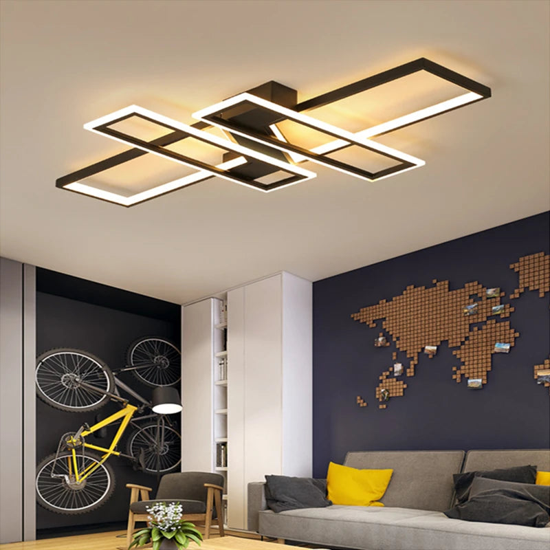 2026 Modern LED Chandelier - Nordic Aluminum Ceiling Light with Remote