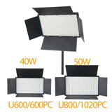 U800 LED Photo Studio Light For Tiktok Youbute Game Live Video Lighting 40W/50W Portable Video Recording Photography Panel Lamp