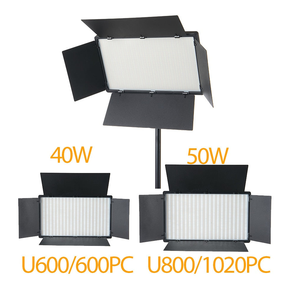 U800 LED Photo Studio Light For Tiktok Youbute Game Live Video Lighting 40W/50W Portable Video Recording Photography Panel Lamp
