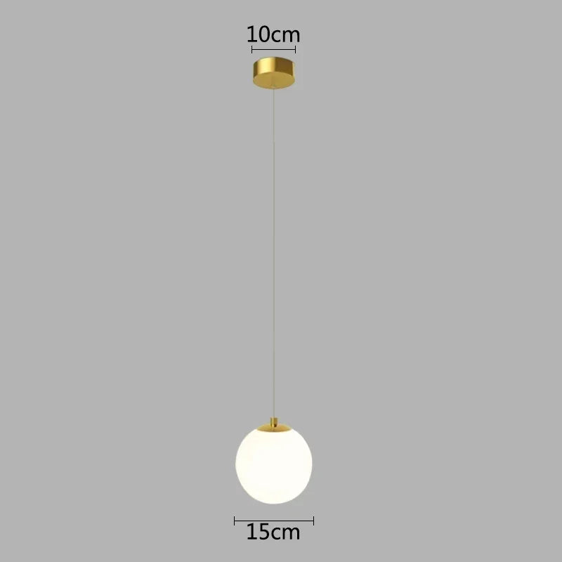 Modern Glass Chandeliers Lighting for Dining Room Bedroom Home Restaurant Bar Decor Hanging Bedside Lamp LED Pendant Lamps