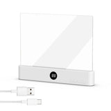LED Flat Panel Night Vision Book Light (USB Rechargeable) - Eye-Protection Transparent Reading Lamp for Bed & Indoor Study