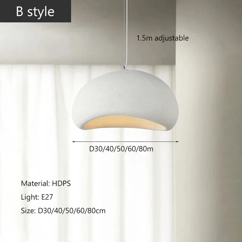 Nordic Wabi Sabi Style Led E27 Chandelier Lustre Dining Room Bedroom Hanghing Home Decor Bar Loft Pendant Fixtures Kitchen Lamp