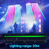 4-Pack 250W Beam Wall Wash Moving Head Lights (10x25W RGBW) - DMX Stage & Strobe Light Bar for DJ, Party & Club
