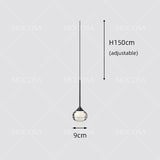 Water Drop LED Pendant Bedroom Bedside Lamps Modern Stairwell Light Living Room Ceiling Hanging Lamp Indoor Staircase Chandelier