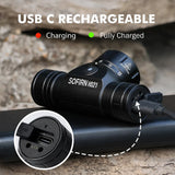 HS21 2000lm Infrared Motion Sensor LED Headlamp - SFT42 High-Power USB-C 18650 Rechargeable Hands-Free EDC Headlight Flashlight