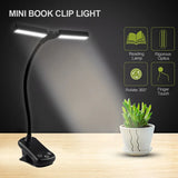 LED Clip On Book Light 3 Colors 8 Brightness Usb Rechargeable Portable Reading Light Night Light Book Lamp Mini Desk Lamp