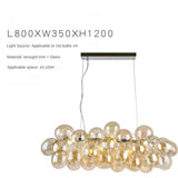 Nordic Balloon Bubble Lighting Boy Children's Bedroom Chandelier Living Room Model Restaurant Creative Ash Glass Lamp