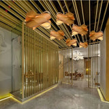 Modern Simple Wooden Chandelier Europe America Simple Creative Bedroom Restaurant E27/E26 Chandelier Wood Decor Ceiling Lamp