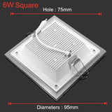LED Downlight Ceiling 6W 9W 12W 18W Recessed led Ceiling lamp Glass Body AC 85-265V led light + LED Driver