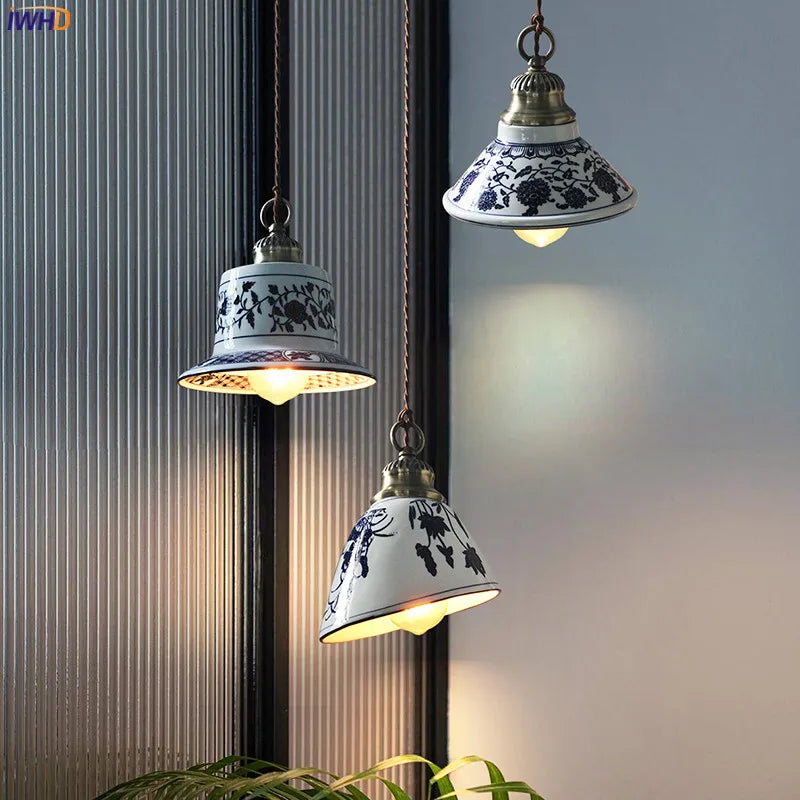 Modern Simple Ceramic LED Pendant Lamp Home Indoor Decors Lighting Bedroom Restaurant Dinning Living Room Lights Hanglamp