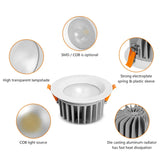 Recessed LED Ceiling Downlight IP65 Waterproof Hotel Home 10W 15W 25W 40W 55W COB Led Spot Light 110V 220V Bathroom Lighting