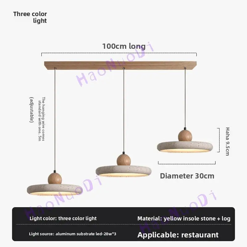 Modern Natural Stone Led Pendant Light Nordic Retro Travertine Chandelier For Dining Room Beside Home Decor Light Fixtures