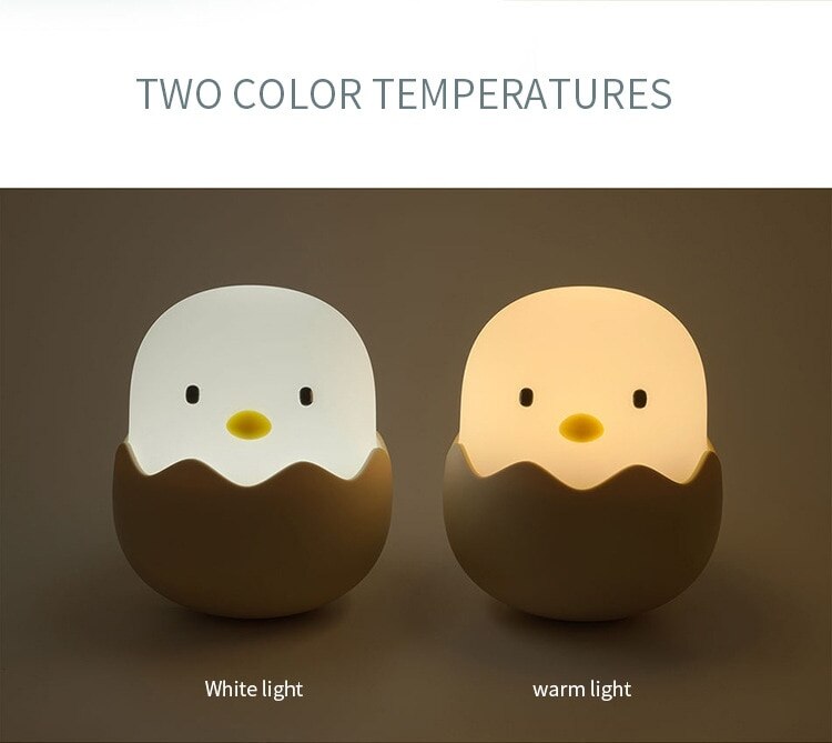 D2 Eggshell Chicken Silicone Pat Lamp USB Night Light Nursing Light Tumbler Cartoon Egg Children Led Table Lamp Decoration Home
