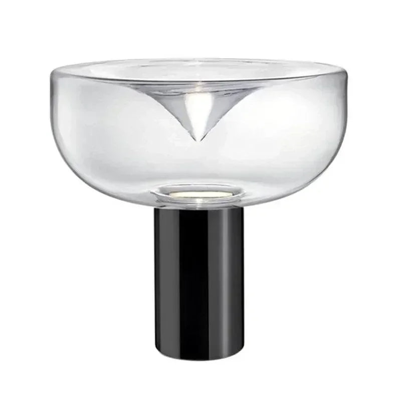 Modern Simple Bedside Table Lamp Nordic Light Luxury Radar Design Model Living Room Bedroom Bedside Light Glass Decorative LED