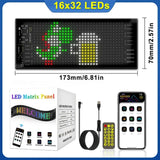 Smart Bluetooth APP LED Matrix Pixel Panel Programmable Flexible Scrolling LED Display Night Light for Car Store Hotel Bar