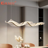 Nordic Creative Led Chandelier Design Long Wave Pendant Lights Restaurant Bar Lamp Dining Room Home Decor Hanging Light Fixture
