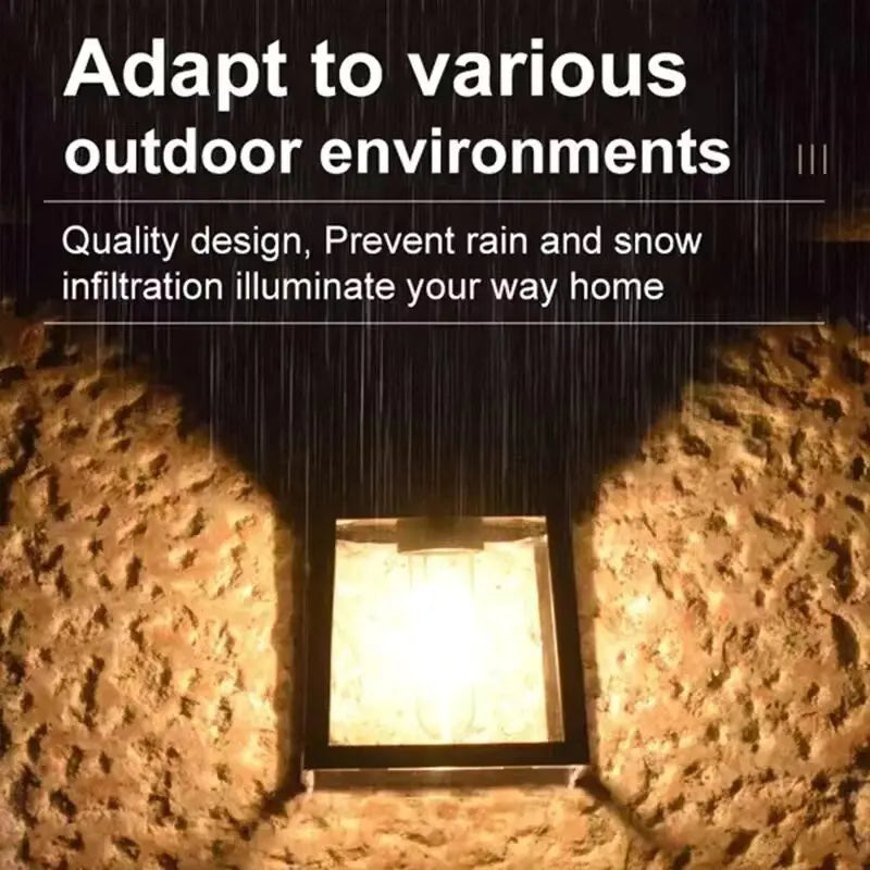 Solar Outdoor Wall Light - Waterproof LED Energy Lamp for Garden & Fence