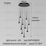 Nordic Water Droplet Pendant Light Hanging Stairs Chandelier Living Room Ceiling Light Modern Villa Bedside Lamp Indoor Lighting