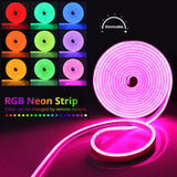 1/3PCS Homekit RGB LED Strip Neon Lights Smart Life WiFi Waterproof Neon Sign Outdoor Garden Decoration Work With