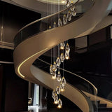 Modern Home Decoration Crystal Ceiling Lights Chandelier Staircase Pendant Lamp Living Room Hanging Lights Interior Lighting