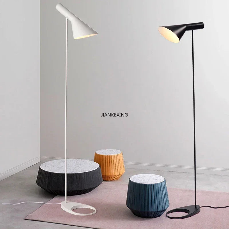 Nordic Designer Black White Floor Lamps For Living Dining Room Bedroom Beside Corner The Sofa Study Lighting Decorative Lights
