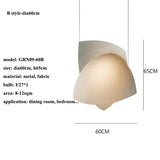 Japanese Wabi-sabi Style Modern Fabric Living Room Bedroom Chandelier Restaurant Art Shell Pendant Lights Home Decor Soft Light