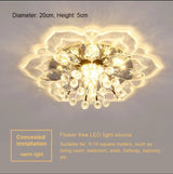 Creative LED Crystal Flower Chandelier - Modern Bedroom Ceiling Light