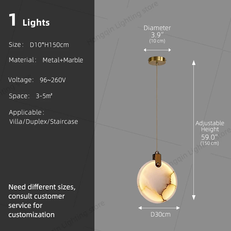 Staircase Pendant Light Lustre Minimalist Duplex Loft Marble Chandelier Villa High Ceiling Hanging Lamp Long Stair Chandelier