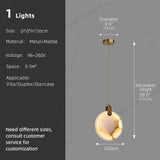 Staircase Pendant Light Lustre Minimalist Duplex Loft Marble Chandelier Villa High Ceiling Hanging Lamp Long Stair Chandelier