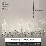 Luxury Crystal Pendant Chandelier Nordic Tree Branch Candle Shaped Indoor Lighting Living Room Bedroom Led Decoration Light