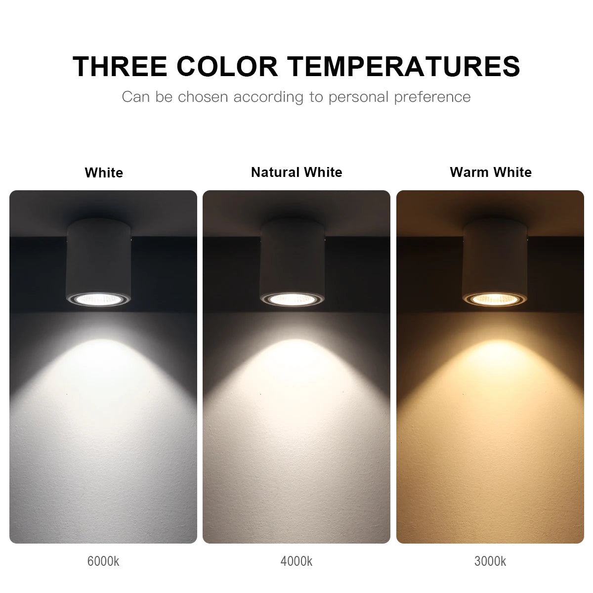 LED Ceiling Lamp 7W 12W Spotlight Aluminum COB Surface Mounted Spot Light AC85-265V Downlight for Kitchen Hallway Indoor Lightin